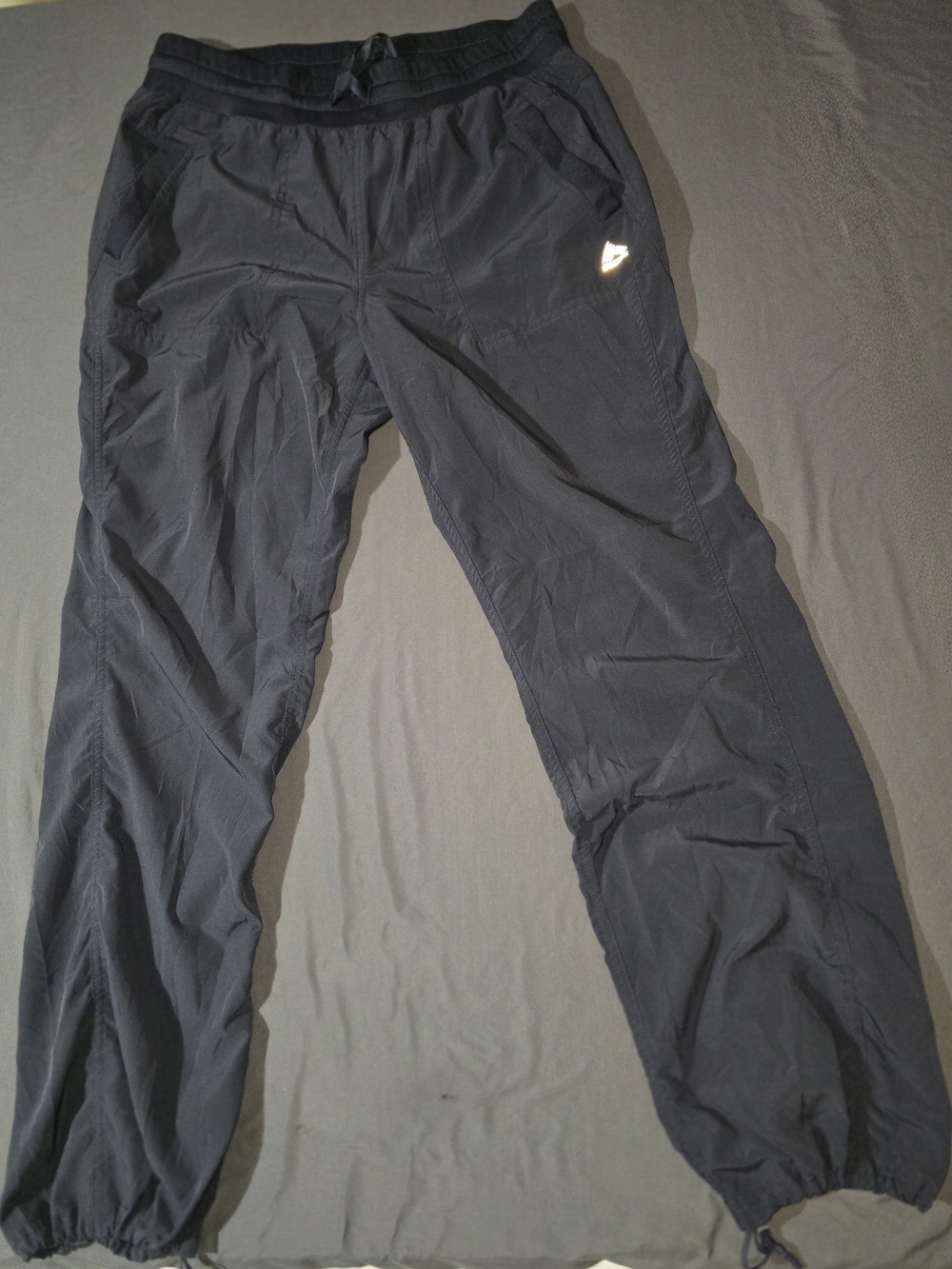 RBX Active Mens L Black Woven Jogger Pants Lightweight Stretch Drawstring 30"